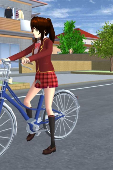 anime school wallpaper sakura school simulator bicycle