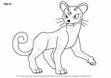 Persian Pokemon Draw Step Drawing Cat Learn Necessary Improvements Finally Finish Getdrawings Make sketch template