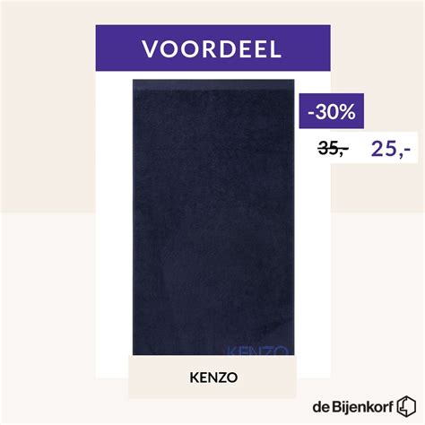 kenzo iconic badserie donkerblauw de bijenkorf kenzo bijenkorf donkerblauw