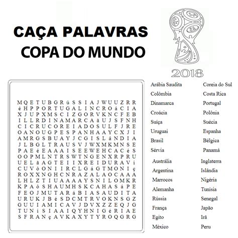 blog de geografia caça palavras países copa do mundo de