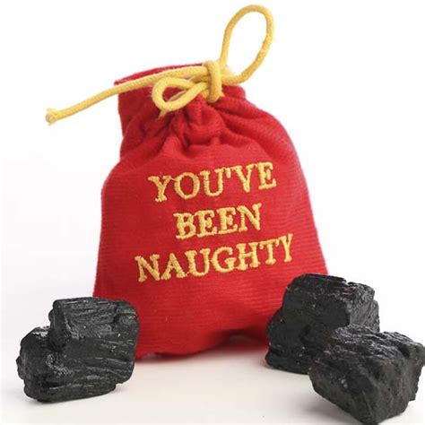 you ve been naughty sack of coal table decor christmas and winter
