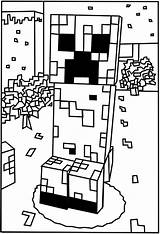 Minecraft Coloring Pages Creeper Print Colouring Printable Color Kids sketch template