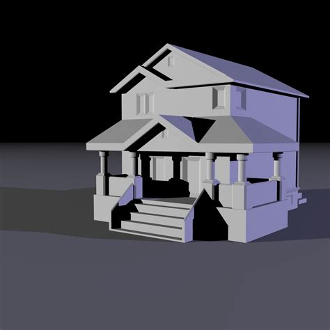 simple house model turbosquid