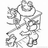Muppet Piggy Xcolorings Fozzie sketch template