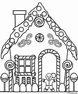 Coloring Pages Gingerbread Christmas House Library Clipart sketch template