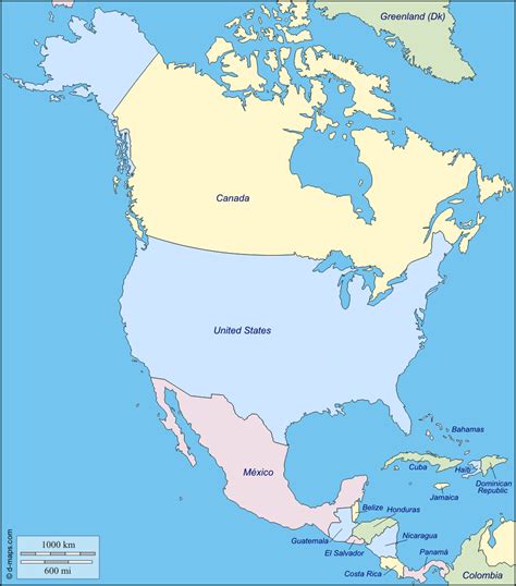 north america  map  blank map  outline map  base