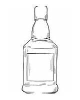 Disegno Bottiglia Bicchiere sketch template