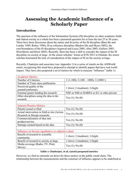assessing  academic influence   scholarly paper