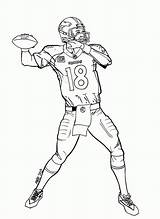 Coloring Pages Football Broncos Denver Manning Peyton Printable Bronco Logo Sheets Print Bowl Super Eli Colouring Nfl Color Ford Trophy sketch template