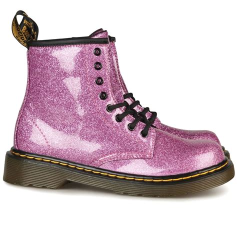 dr martens  dark pink glitter  schoenenwinkel dr martens laarzen