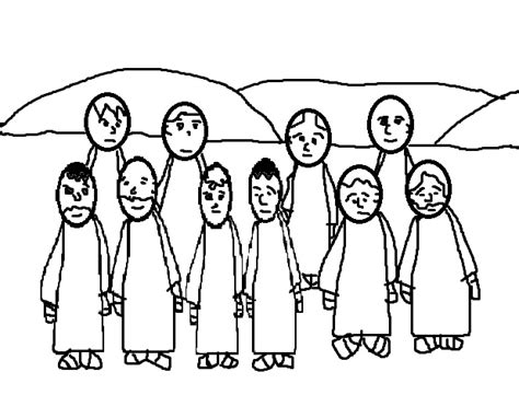 ten lepers coloring page sketch coloring page