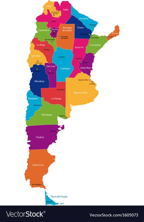 argentina map royalty free vector image vectorstock