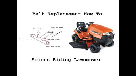 ariens  riding lawnmower belt replacement     youtube