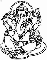 Coloring Pages Clipart Ahmedabad Clipartbest Ganesha Lord sketch template