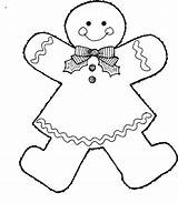 Gingerbread Coloring Pages Christmas Man sketch template