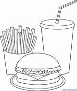 Food Fast Choose Board Coloring Pages Clip sketch template