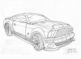 Mustang Ford Gt500 Draw Shelby Source sketch template
