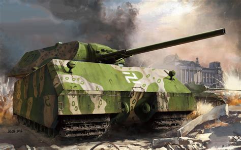 risunok wwii german super heavy tank maus  na rabochiy stol bronetekhnika war wallpapers