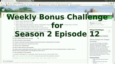 weekly bonus challenge  season  episode  youtube
