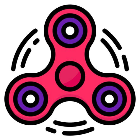 fidget spinner mynamepong lineal color icon