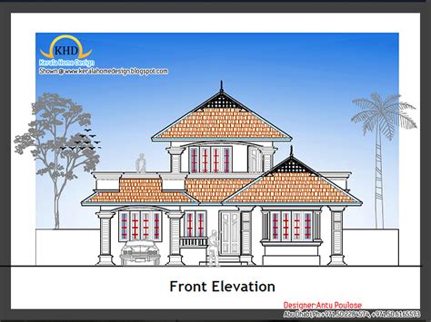home plan  elevation  sq ft kerala house design idea