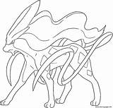 Coloring Suicune Pages Printable Generation sketch template