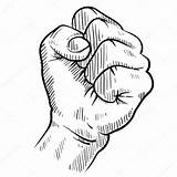 Fist Clenched Sketch Drawing Illustration Stock Vector Drawings Lhfgraphics Depositphotos Getdrawings Protest sketch template