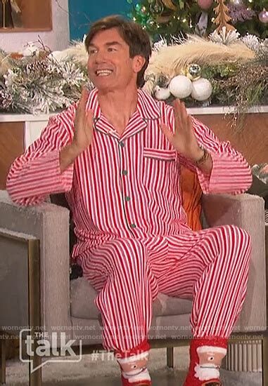 wornontv jerry s red candy cane stripe pajamas on the talk jerry o