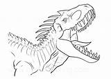 Indoraptor Jurassic Coloring Pages Printable Kids Teeth Sharp Film Categories sketch template