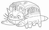 Catbus Totoro Ghibli Miyazaki Vecino Claqueta sketch template