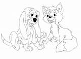 Coloring Fox Hound Pages Cartoons Deviantart Kids sketch template