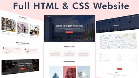 website  html css full responsive multi page