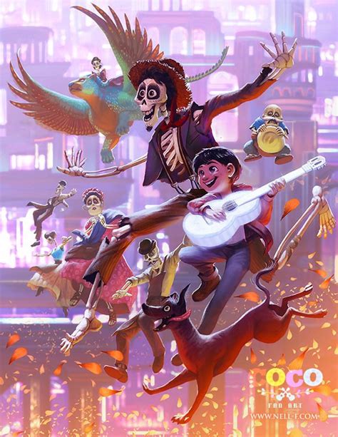 Coco Pixar Fan Art Hector Miguel Riviera Dante Disney