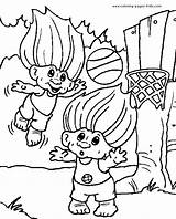 Coloring Trolls Pages Troll Kids Printable Fantasy Color Sheets Medieval Movie Cartoon Adult Giant Print Clipart Colouring Sheet Playing Basketball sketch template