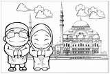 Mewarnai Gambar Islami Poster Coloring Kartun Pemandangan Choose Board sketch template
