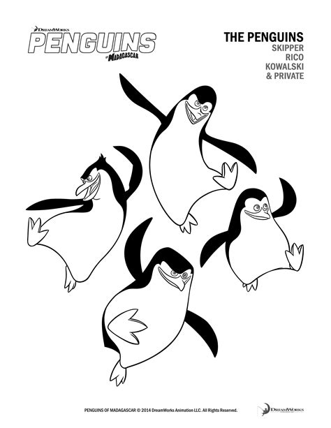 penguins  madagascar coloring pages  activity sheets