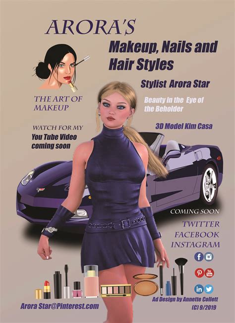 aroras makeup nails  hairstyles predesignedfull page magazine ad hair styles ad