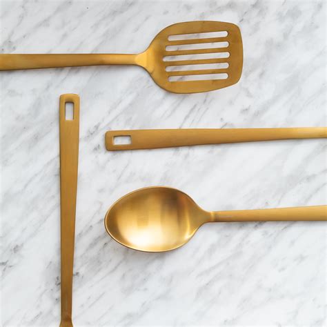 gold serving utensil set  pcs styled settings