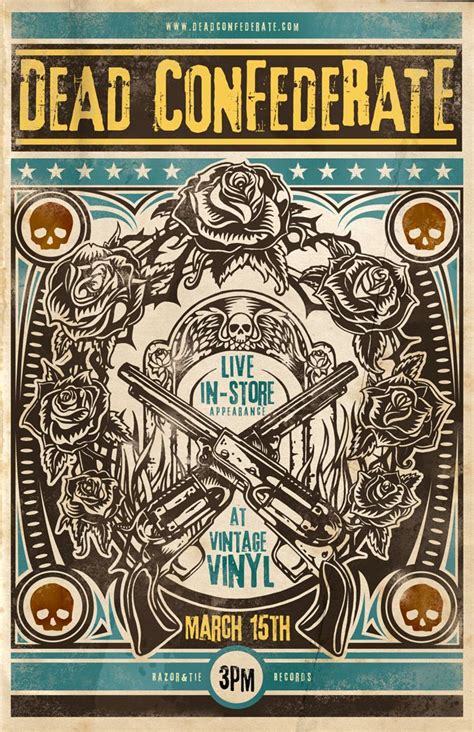 dead confederate  brian yap rock posters gig posters creative inspiration design