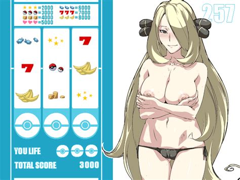 Rule 34 Blonde Hair Blush Breasts Clothes Color Cynthia Pokemon
