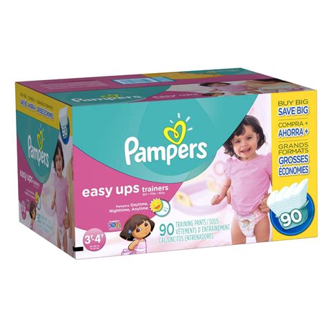pampers easy ups girls size 3t 4t value pack 90 count