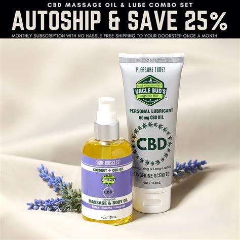 [better sex box] cbd massage oil and lube uncle bud s hemp