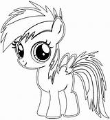 Dash Coloring Rainbow Pages Pony Little Coloring4free Baby Related Posts sketch template