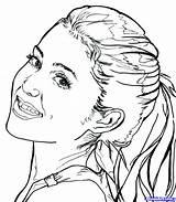 Ariana Grande Coloring Pages Cyrus Miley Celebrity Drawing Colouring Printable Colorings Print Drawings Outline Color Getcolorings Getdrawings Step Pencil Face sketch template