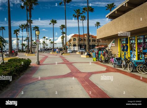 boardwalk  newport beach california stock photo  alamy