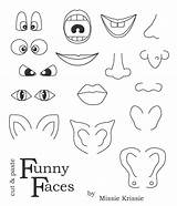 Face Parts Printable Kids Faces Funny Preschool Coloring Pages Craft Worksheet Puzzle Activities Worksheets Emotions Print Eye Cut Body Template sketch template