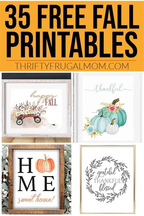 fall printables  decorate  home thrifty frugal mom
