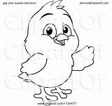 Easter Chick Coloring Cartoon Book Atstockillustration Outline sketch template