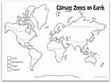 Climate Zones Coloring Printable Map Template sketch template