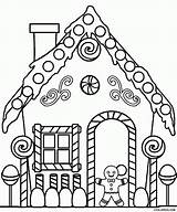 Coloring House Printable Pages Gingerbread Houses Popular Cardboard sketch template